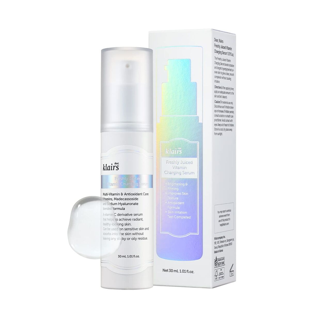 Facial Serum Klairs FRESHLY JUICED 30 ml serum bottle