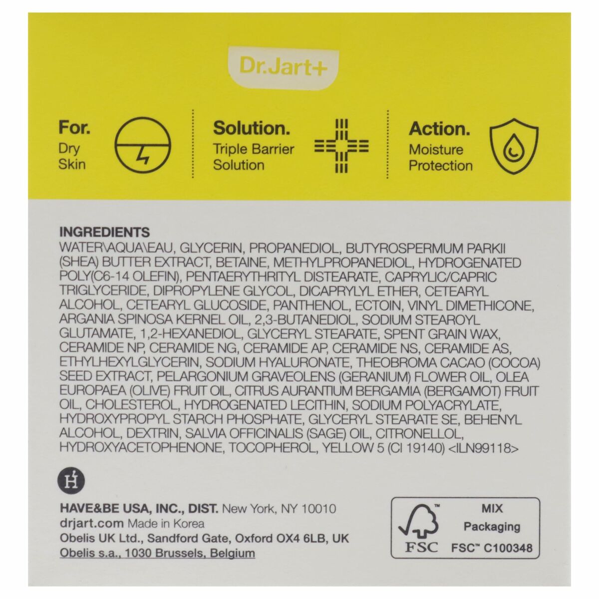 Facial Cream DR.JART+ CERAMIDIN 50 ml skincare packaging