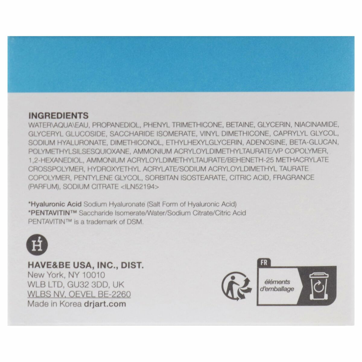 Hydrating Cream DR.JART+ VITAL HYDRA SOLUTION 50 ml skincare packaging