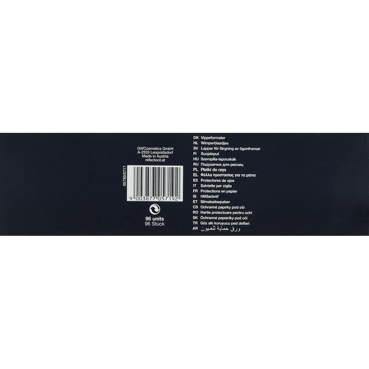 Eye protection papers RefectoCil Regular (96 Units) product packaging