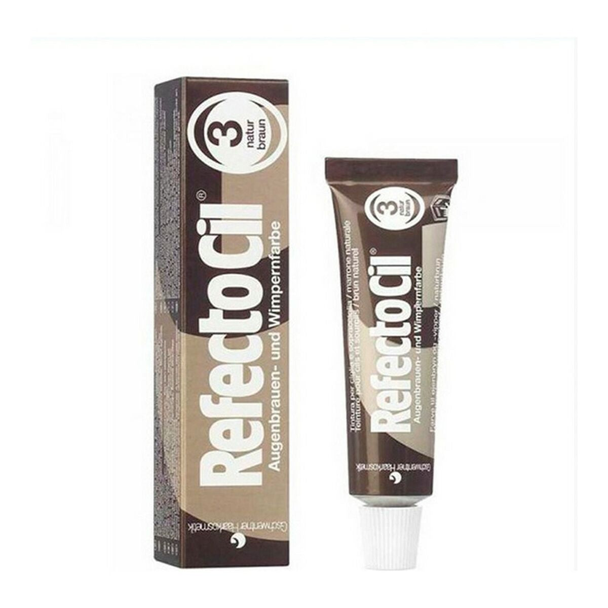 Eyelash Dye RefectoCil Eyelash And Eyebrow Tint Nº 3 Nº 3-Brown 15 ml product packaging