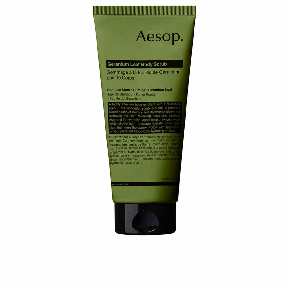 Body Exfoliator Aesop GERANIUM LEAF 180 ml product packaging
