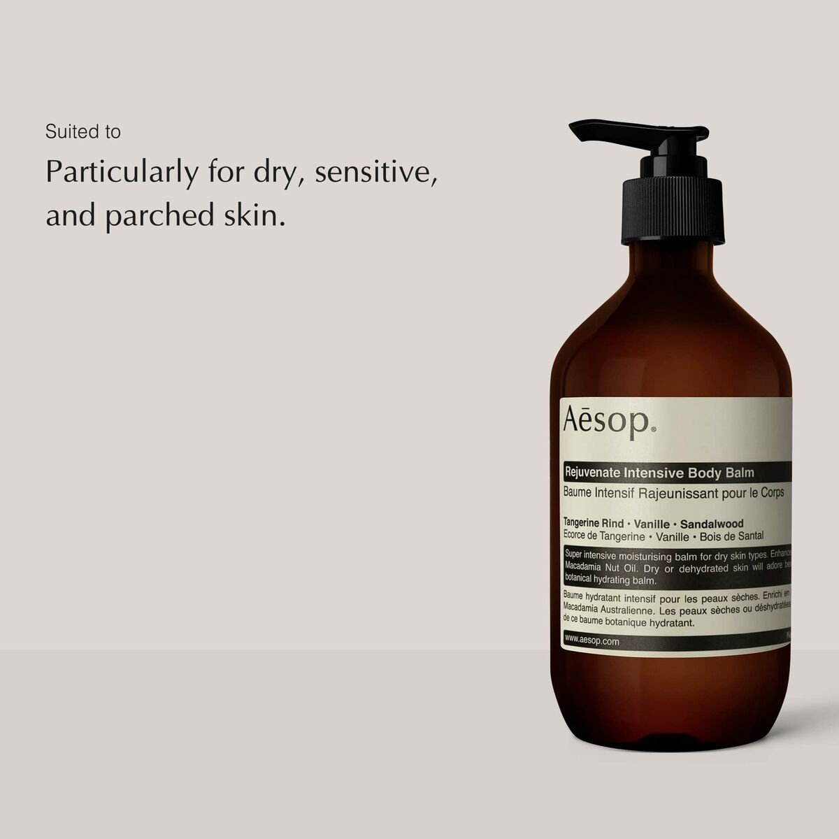 Body Lotion Aesop REJUVENATE INTENSIVE 500 ml for Men skincare packaging