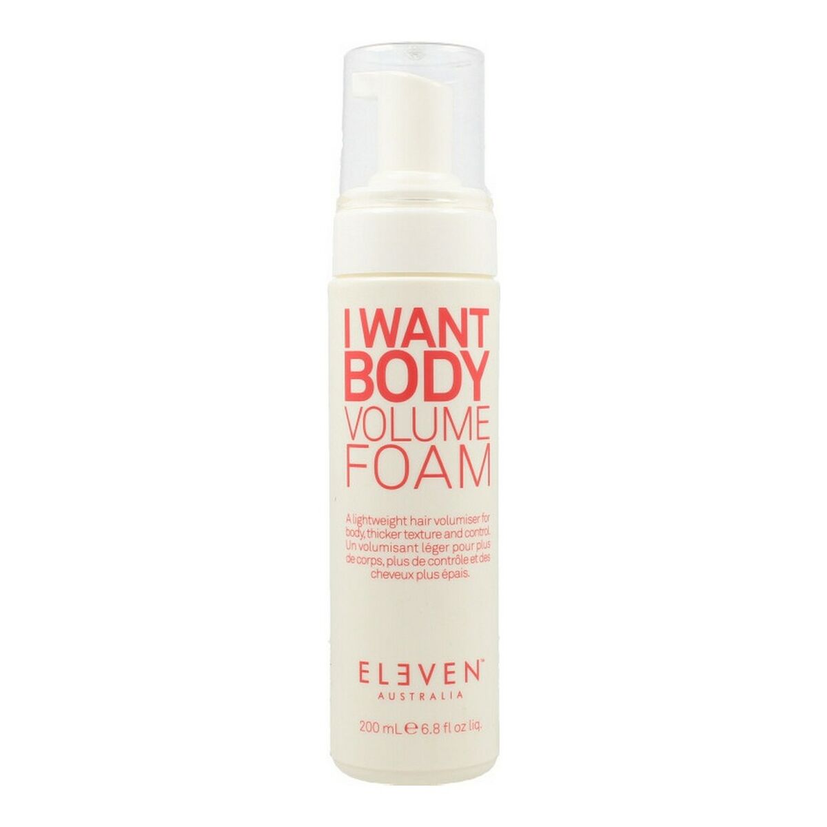Styling Mousse Eleven Australia I Want Body (200 ml) product packaging