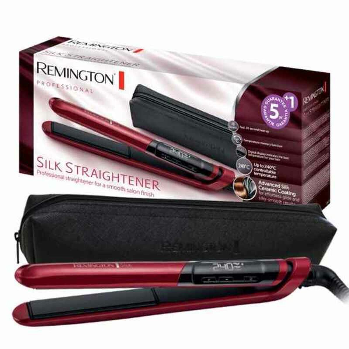 Hair Straightener Remington S9600 Black Red product packaging