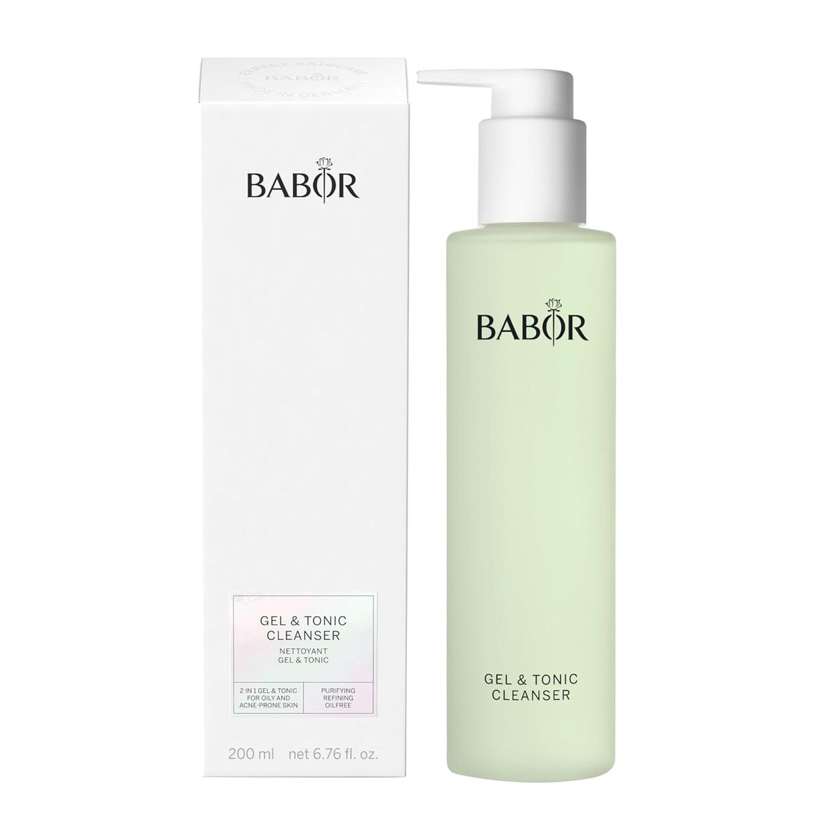 Facial Cleansing Gel Babor Gel & Tonic Cleanser 2U1 200 ml for Women skincare packaging