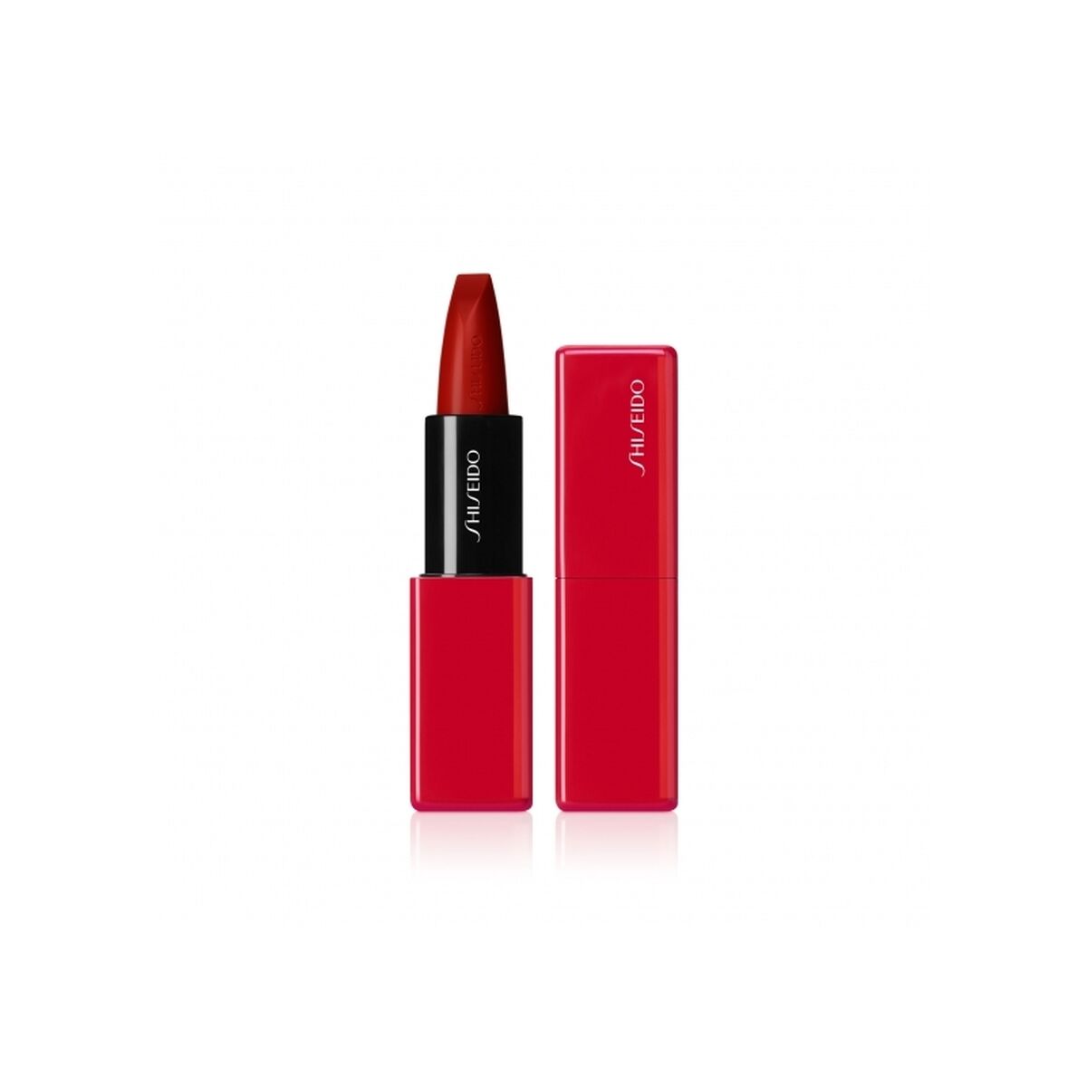 Lip balm Shiseido Technosatin Nº 411 Nº 411 Scarlet Cluster 3,3 g 3.3 g skincare packaging