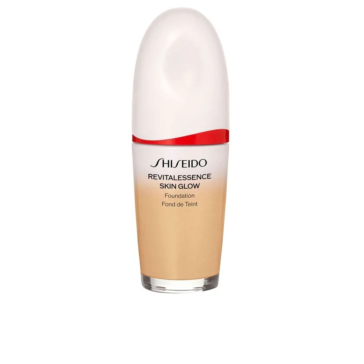 Liquid Make Up Base Shiseido Revitalessence Skin Glow Nº 340 30 ml product packaging