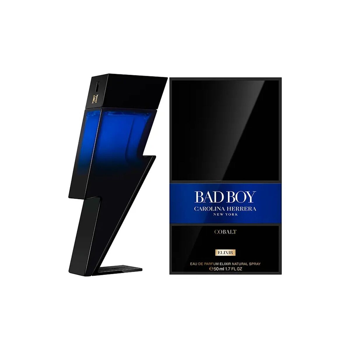 Men's Perfume Carolina Herrera Bad Boy Cobalt Elixir EDP 50 ml bottle