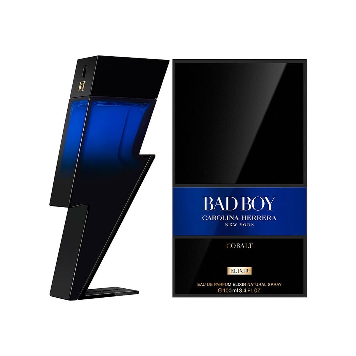 Men's Perfume Carolina Herrera Bad Boy Cobalt Elixir EDP 100 ml bottle