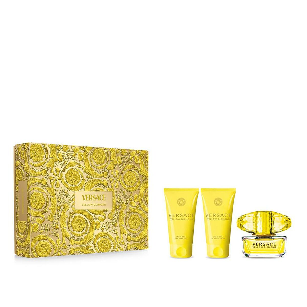 Women's Perfume Set Versace Yellow Diamond 3 Pieces for Women product packaging