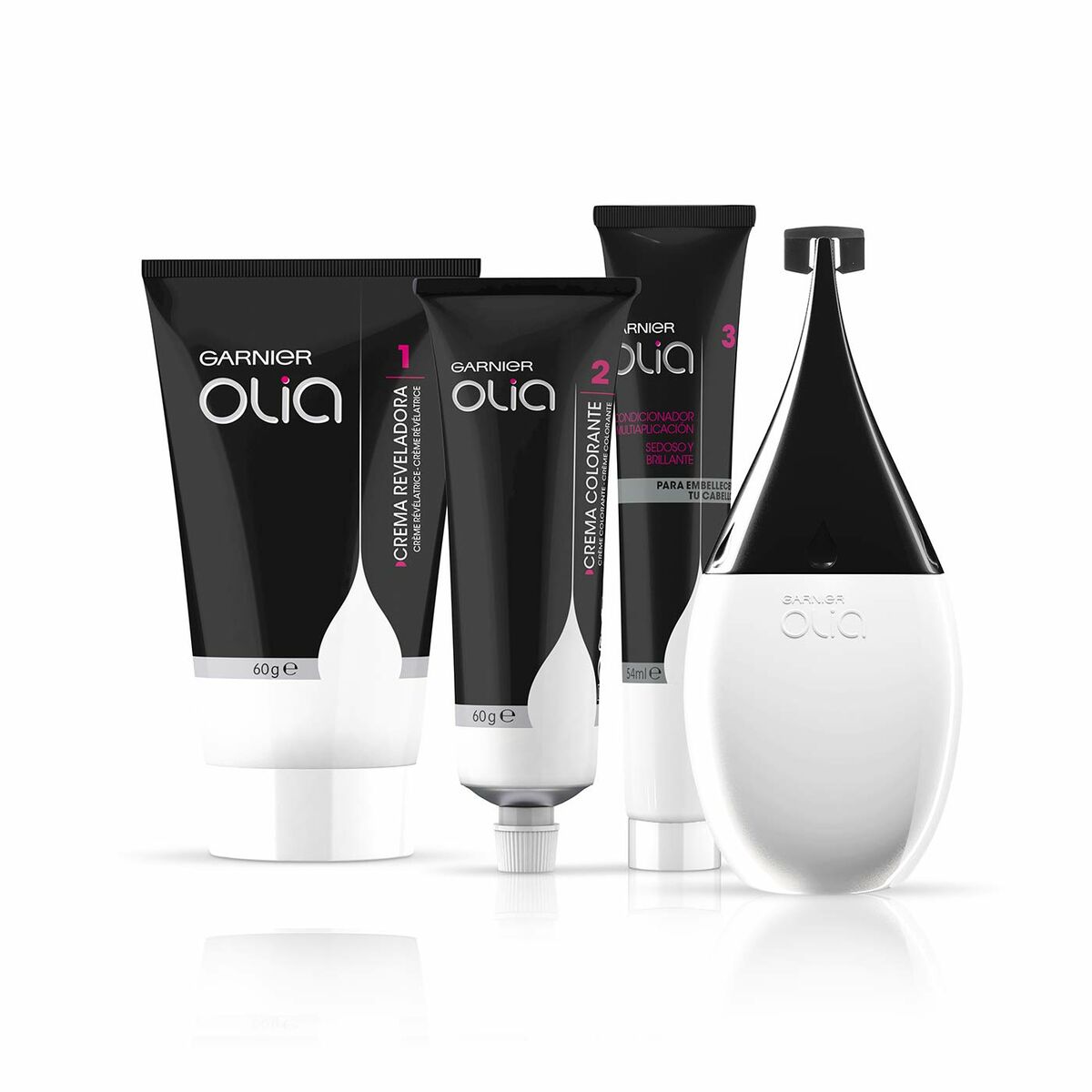 Dye No Ammonia Garnier Olia Nº 3,0-Negro (1 Unit) product packaging