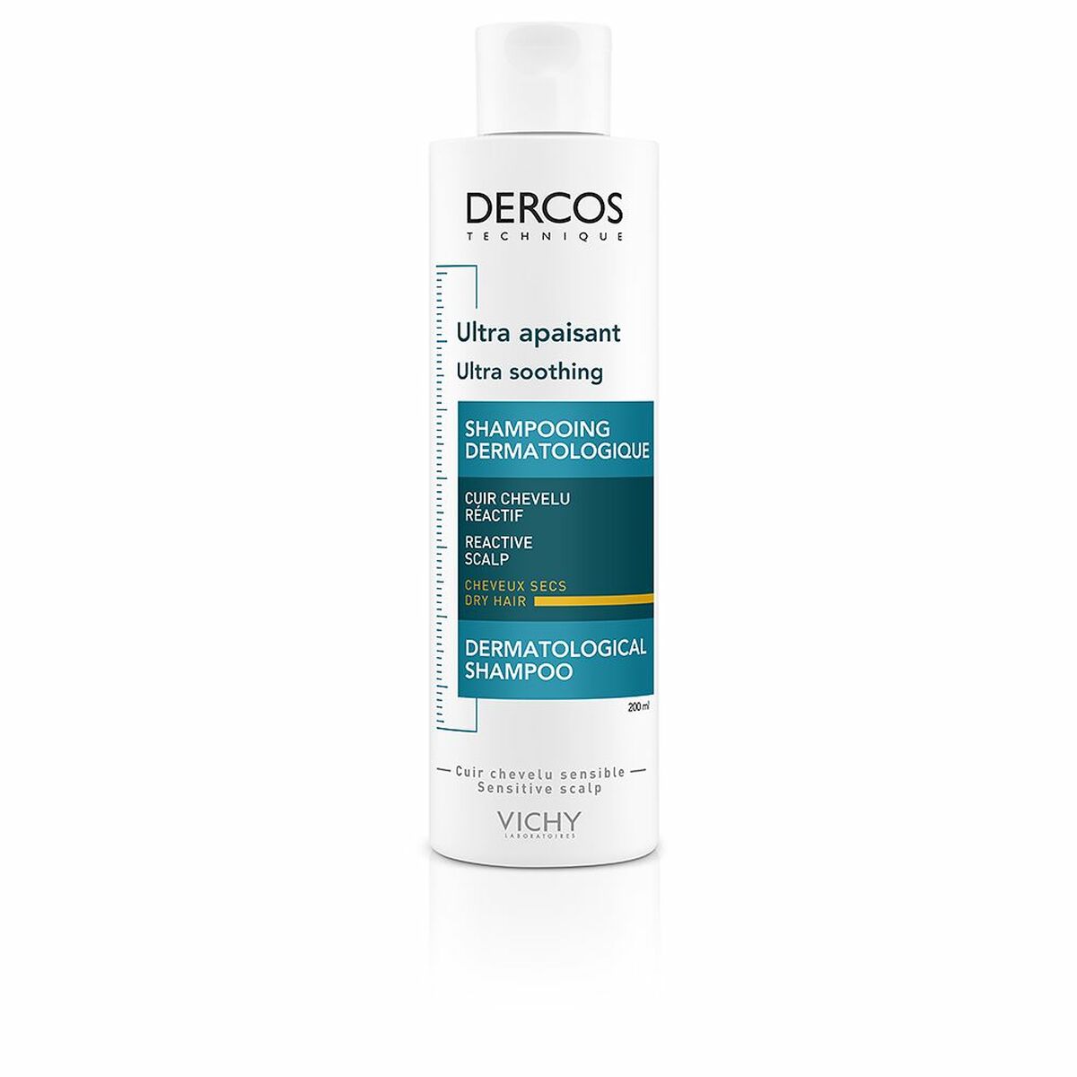 Shampoo Vichy Dercos Dry Hair Soothing (200 ml) for Women shampoo bottle