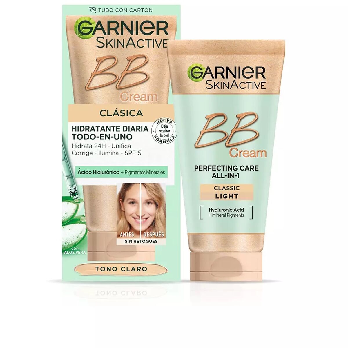 Hydrating Cream with Colour Garnier 860- Light Tone Clear Spf 15 50 ml for Women skincare packaging