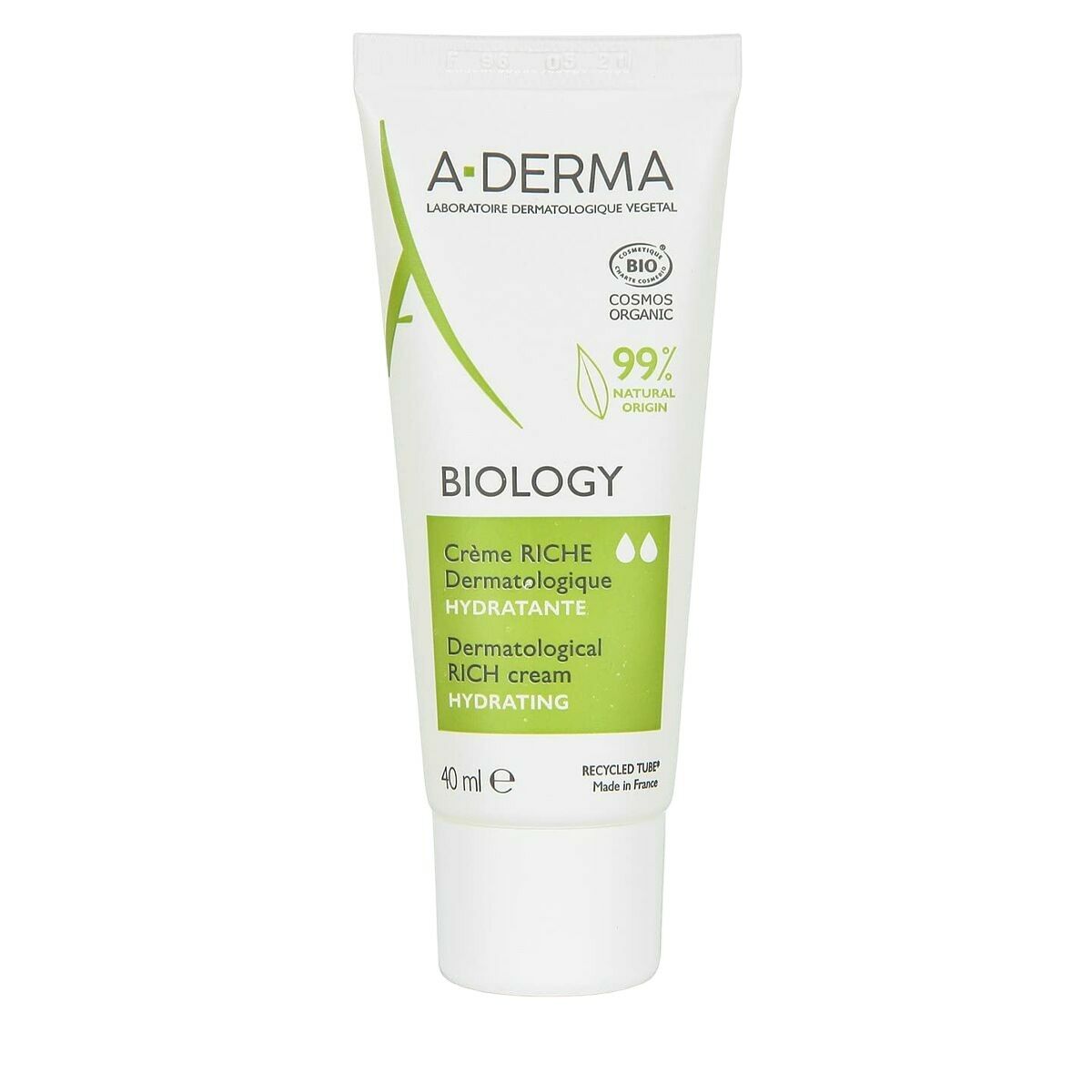 Hydrating Facial Cream A-Derma Biology (40 ml) for Women skincare packaging
