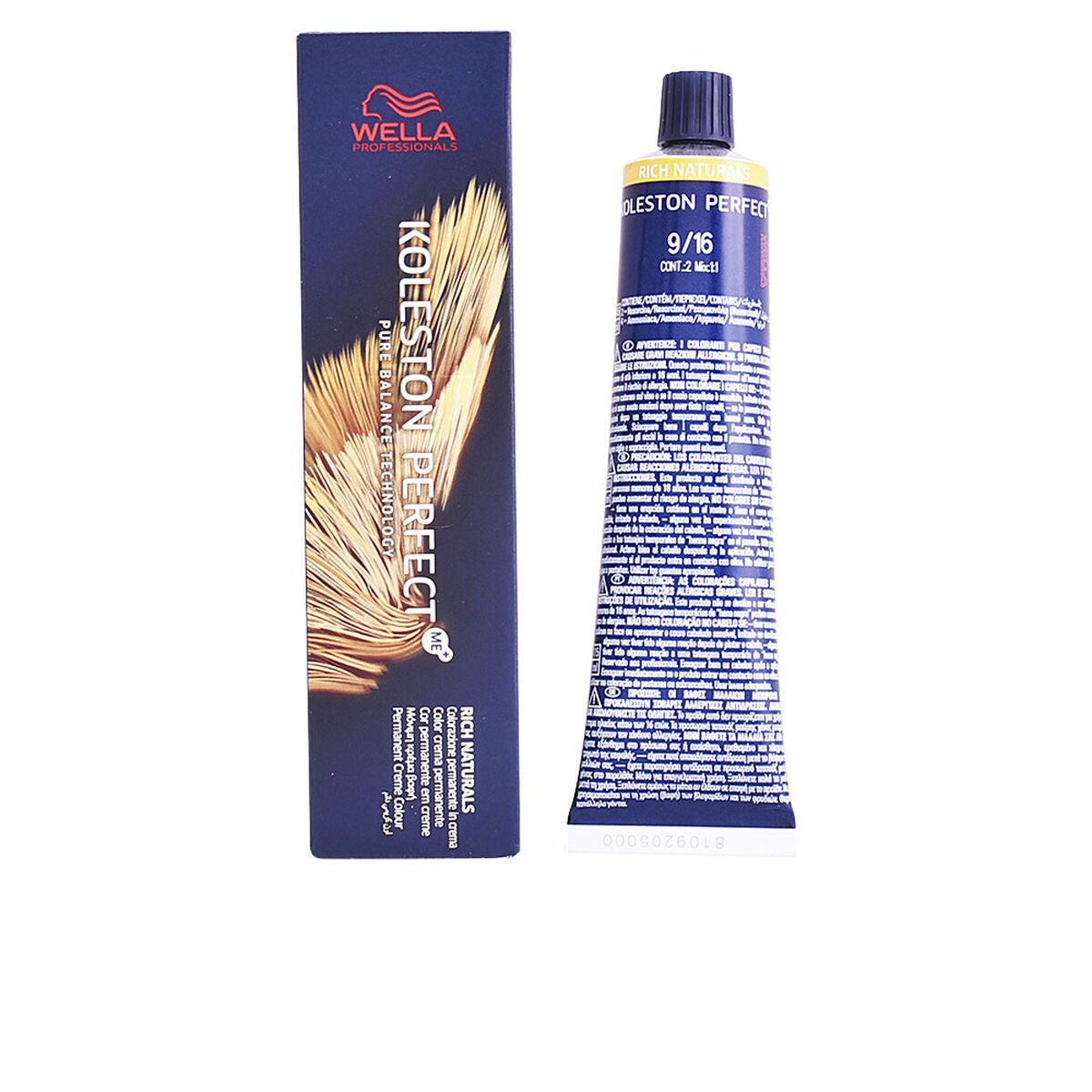 Permanent Dye Wella Koleston Perfect Nº 9.16 (60 ml) product packaging