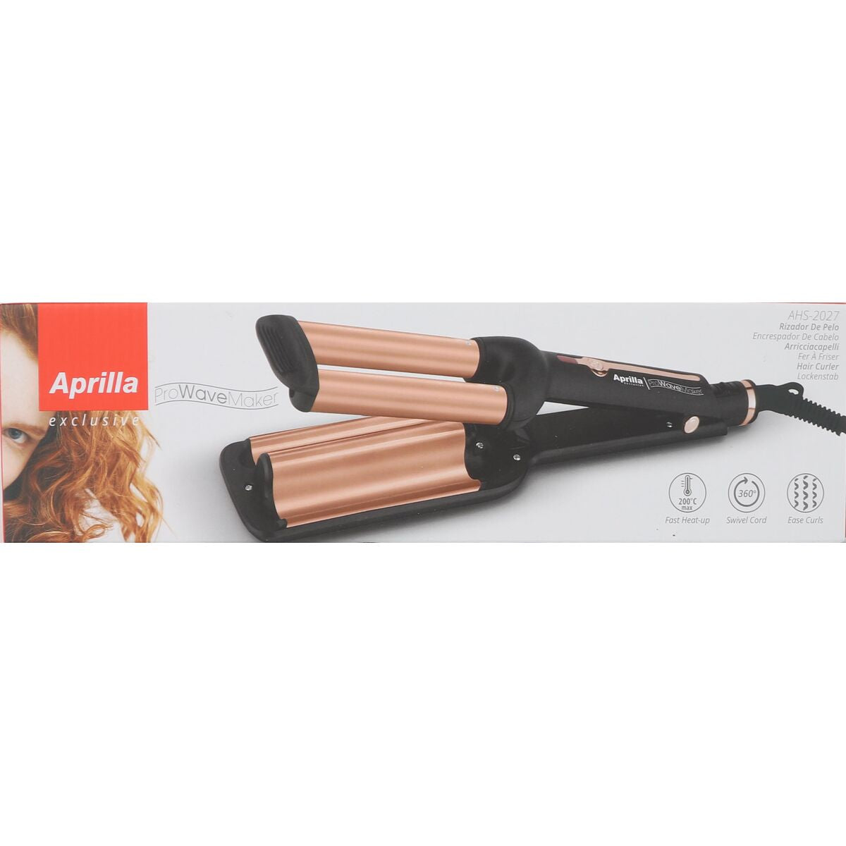 Curling Tongs Aprilla 200ºC Undulator product packaging