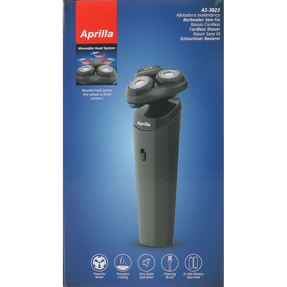 Electric shaver Aprilla Black (6 Units) product packaging