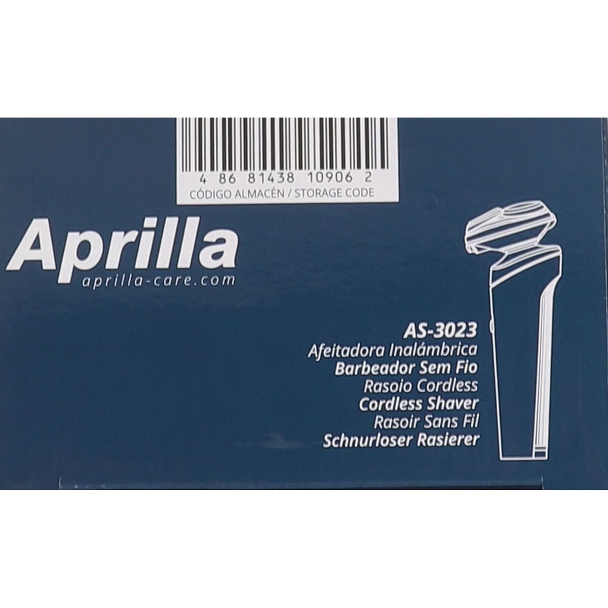 Electric shaver Aprilla Black (6 Units) product packaging
