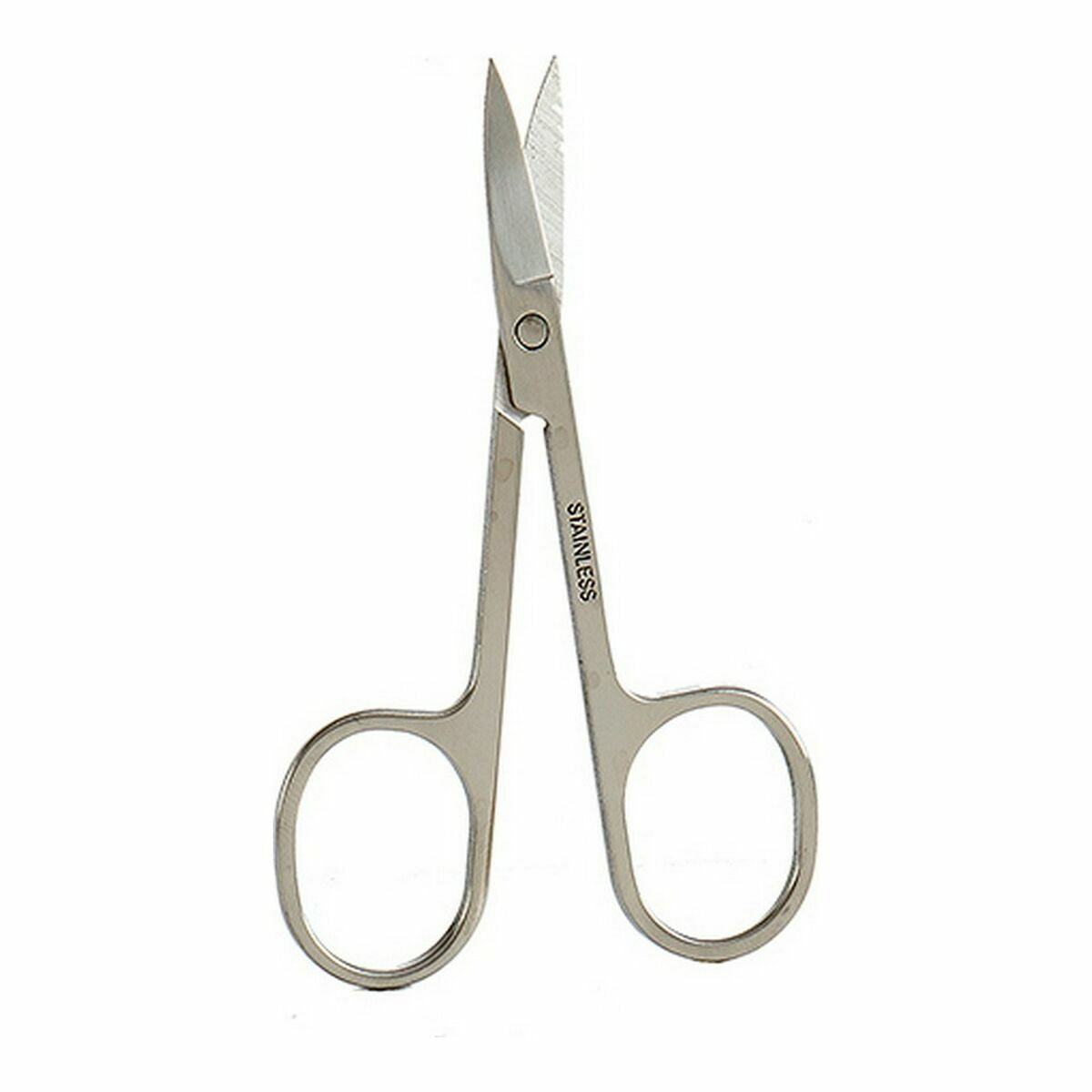Nail Scissors Berilo Silver Steel 8,5 x 0,7 x 4 cm 0,7 x 14 x 8 cm (12 Units) product packaging