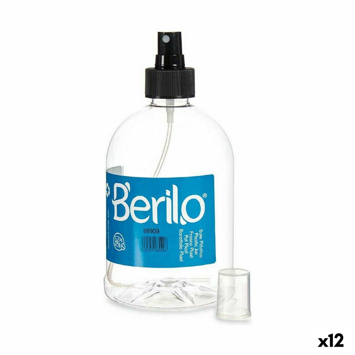Sprayer Berilo Black Transparent Plastic 500 ml (12 Units) product packaging