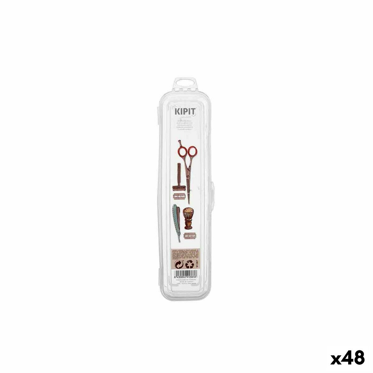 Case Kipit Transparent Travel Shaving Set (48 Units) product packaging