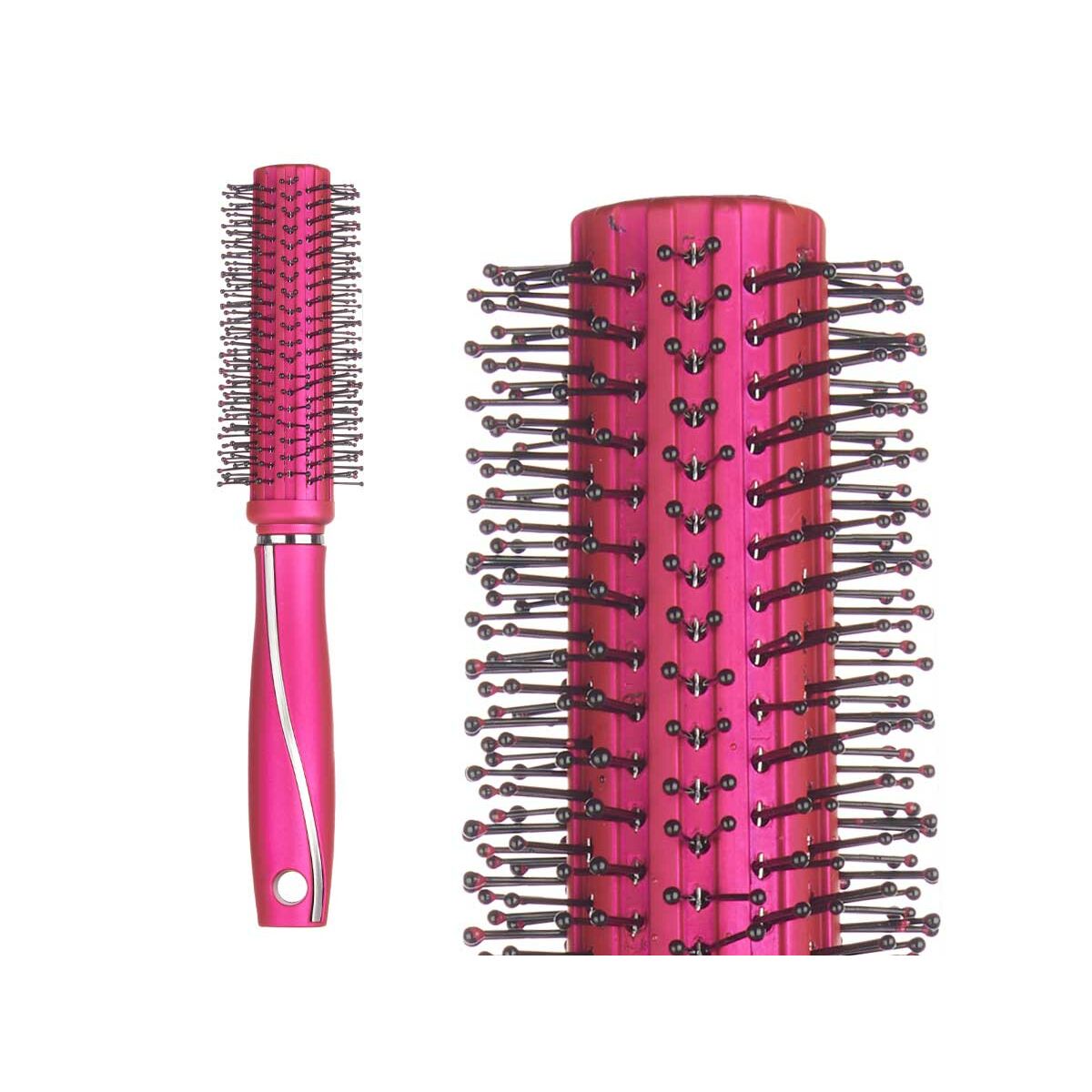 Round Brush Berilo Fuchsia Silicone Plastic (12 Units) product packaging