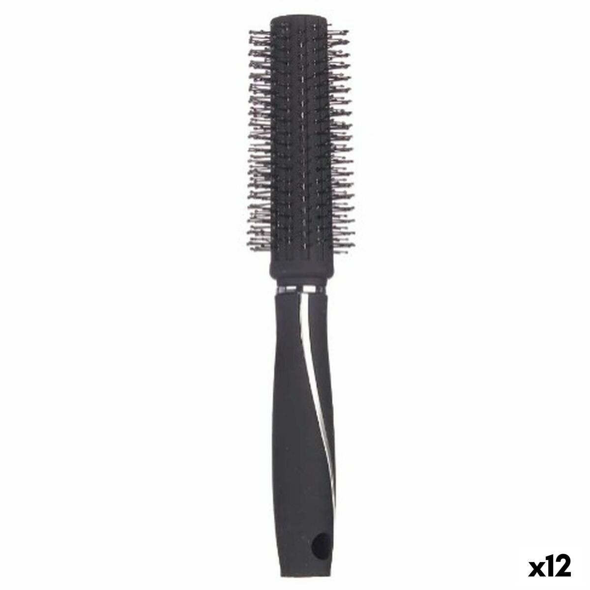 Round Brush Berilo Black Silicone Plastic (12 Units) product packaging