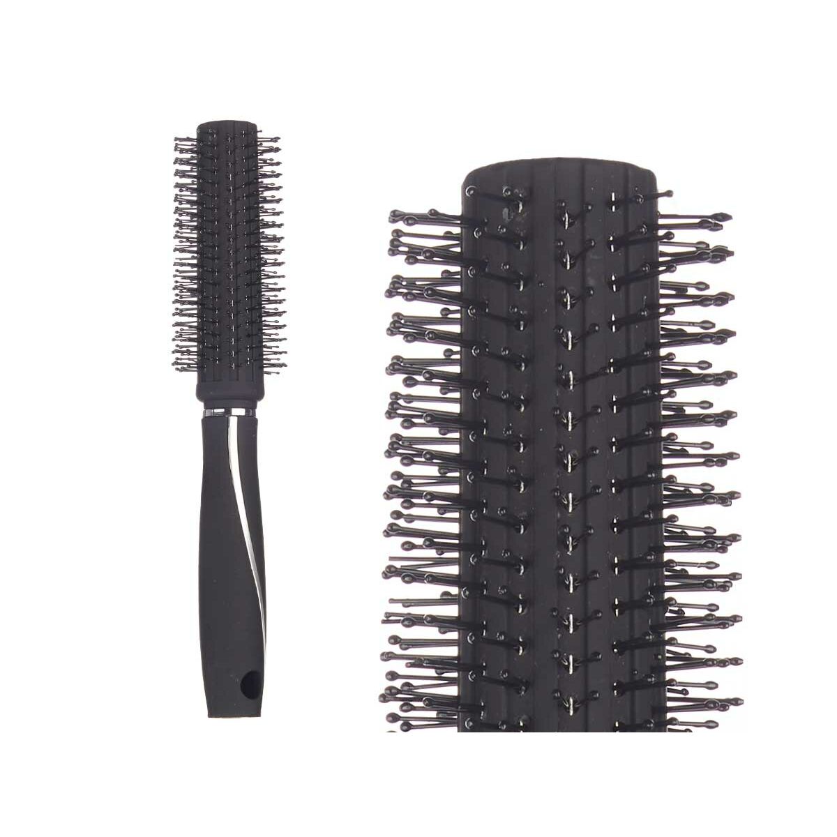 Round Brush Berilo Black Silicone Plastic (12 Units) product packaging