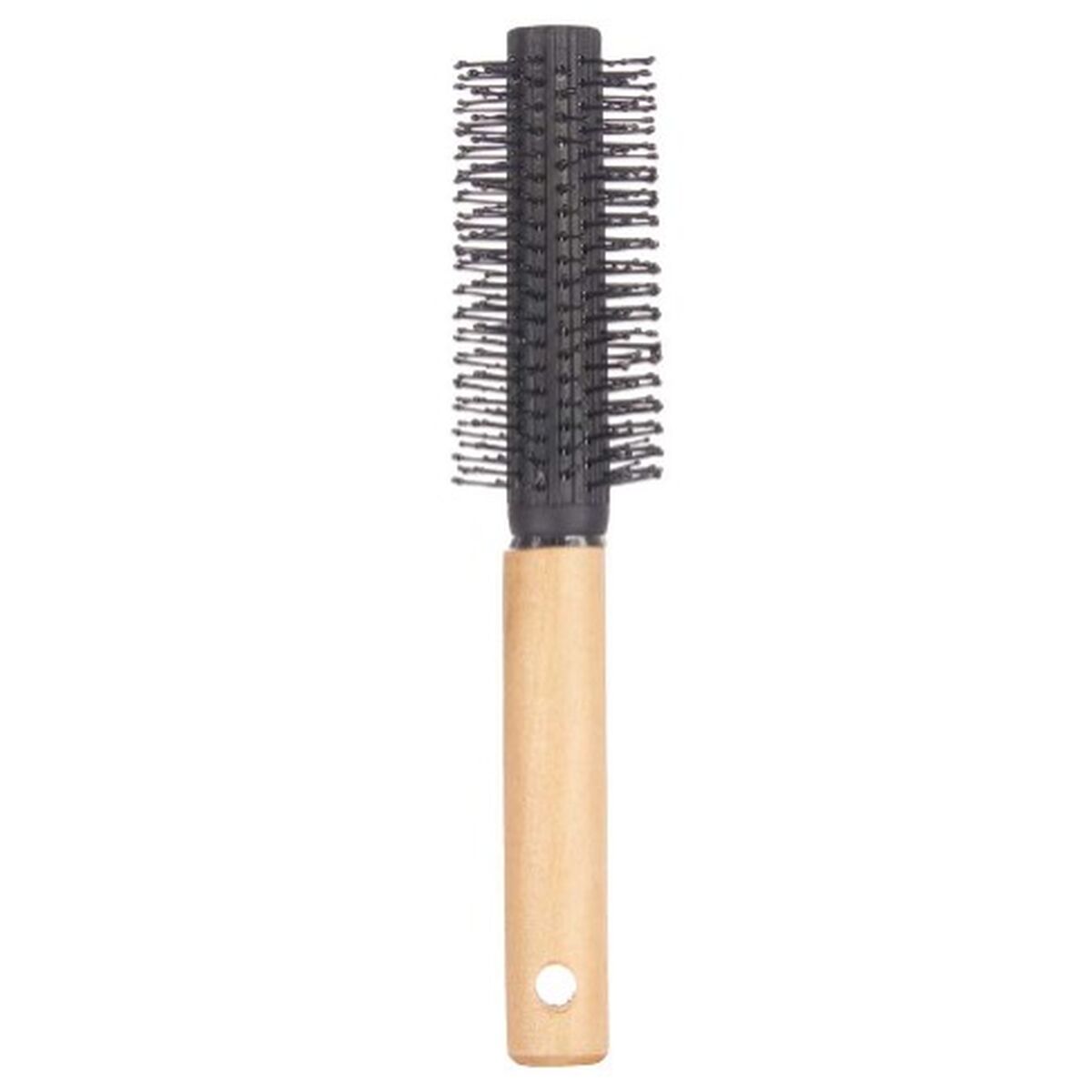Round Brush Berilo Brown Black Wood Silicone Plastic (12 Units) product packaging