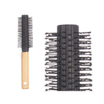 Round Brush Berilo Brown Black Wood Silicone Plastic (12 Units) product packaging