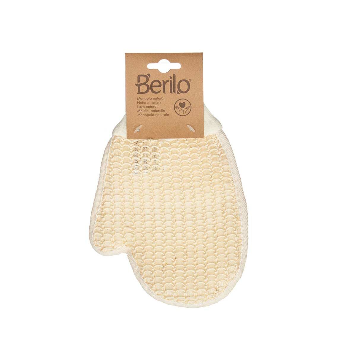 Exfoliating Mitt Berilo White Beige (12 Units) product packaging