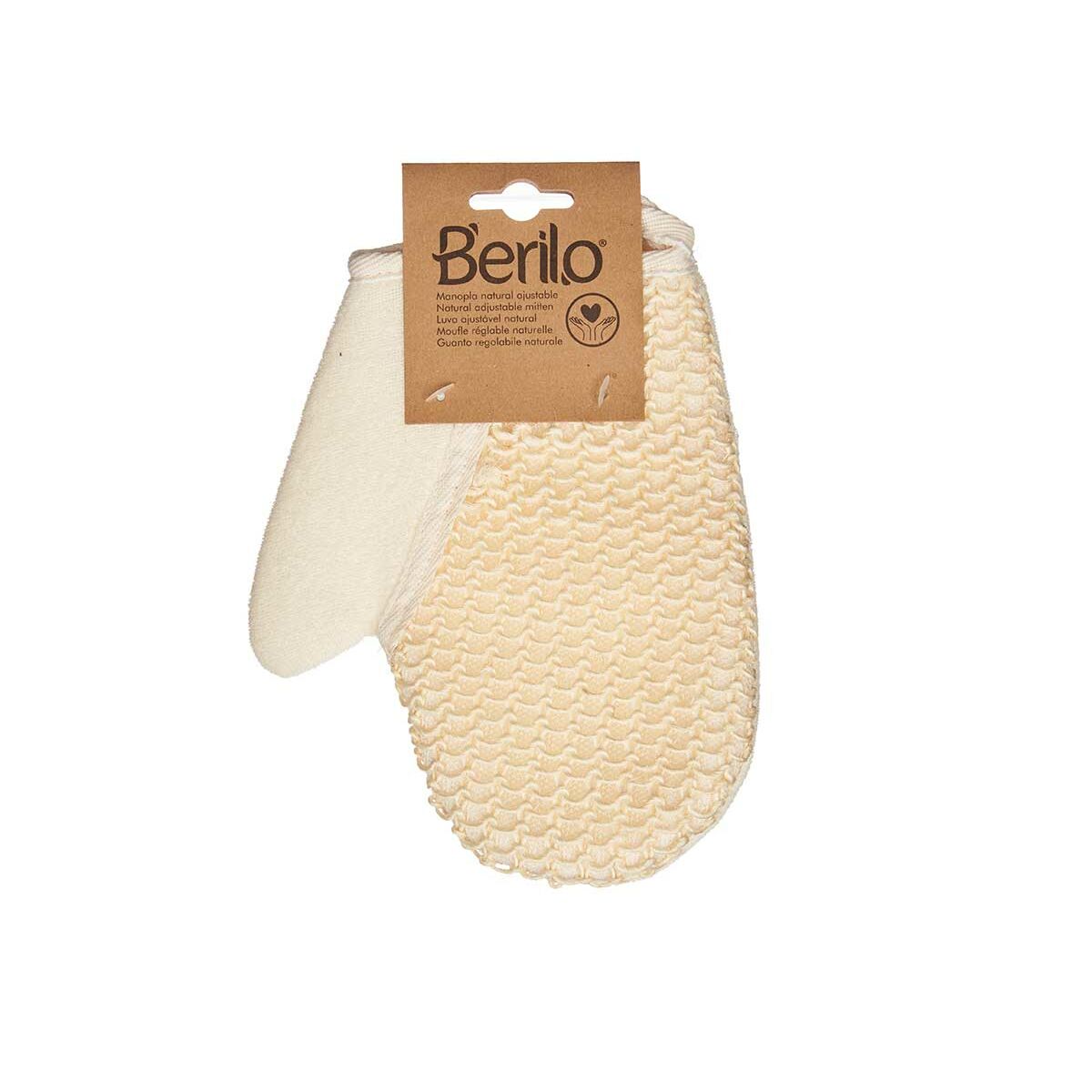 Exfoliating Mitt Berilo White Beige (12 Units) product packaging