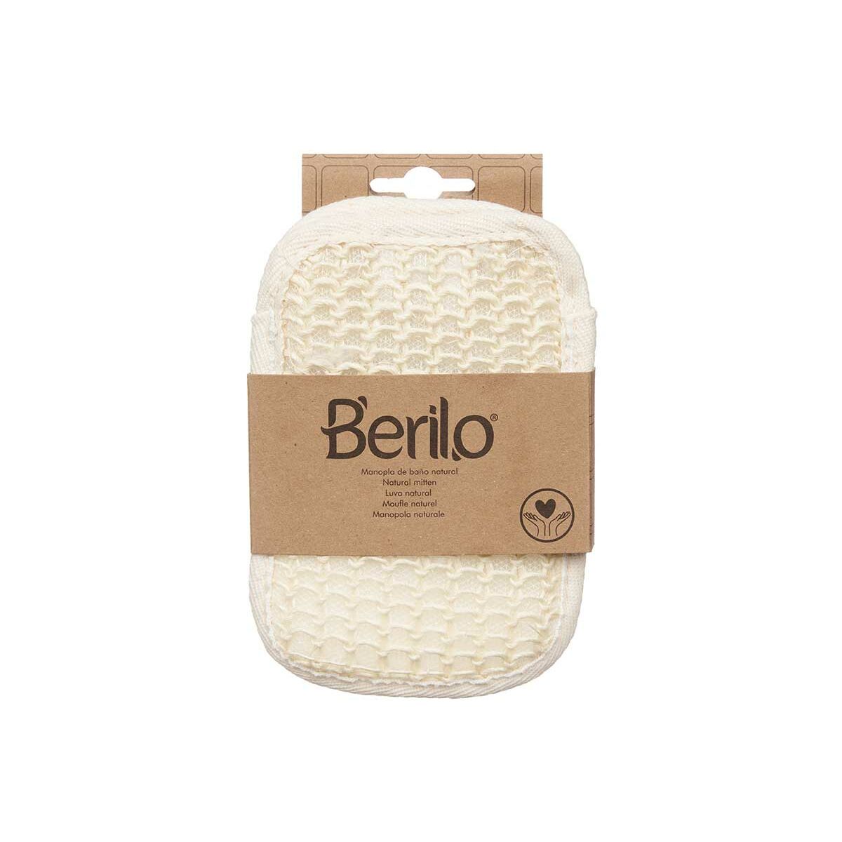 Exfoliating Mitt Berilo White Beige (12 Units) product packaging