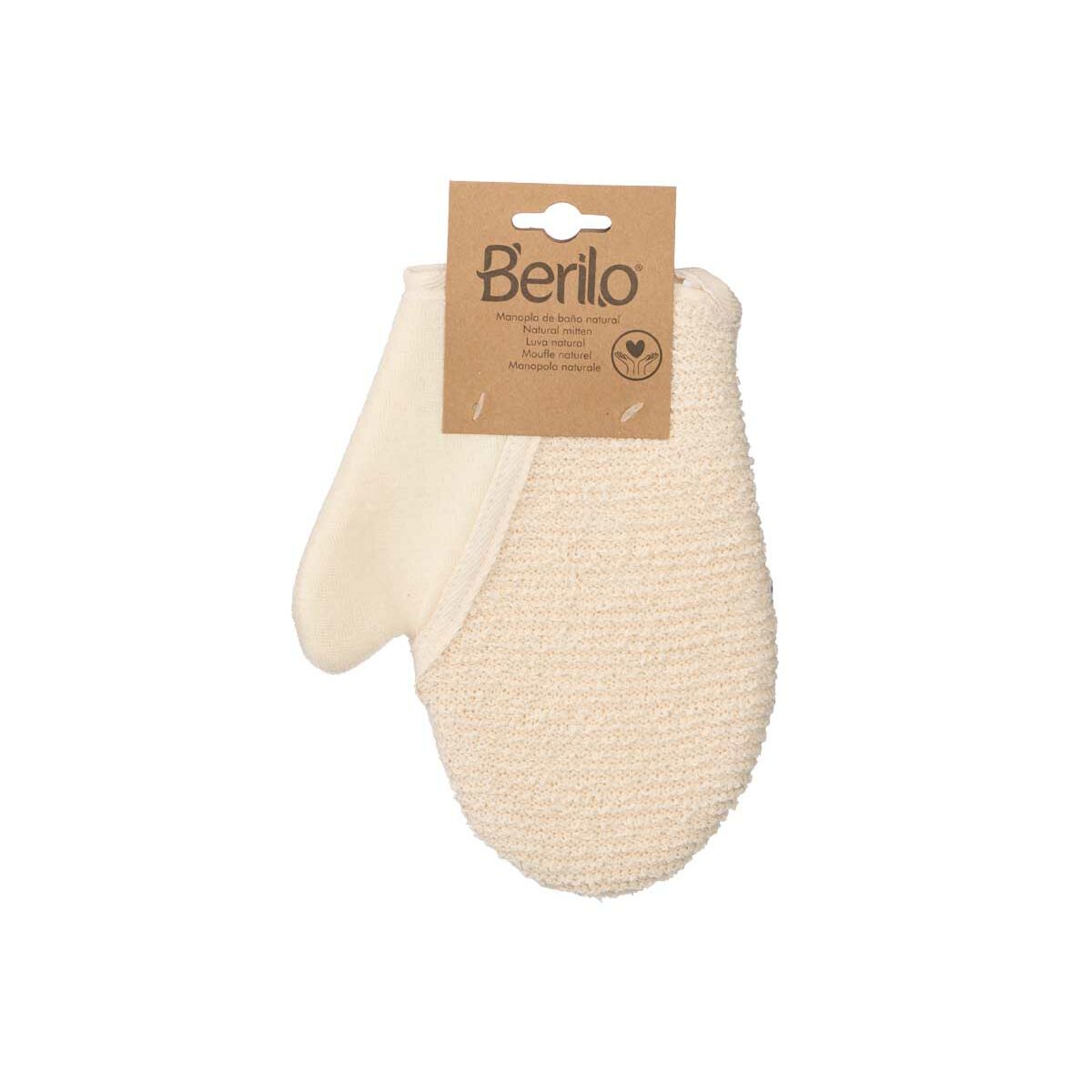 Exfoliating Mitt Berilo White Beige (12 Units) product packaging