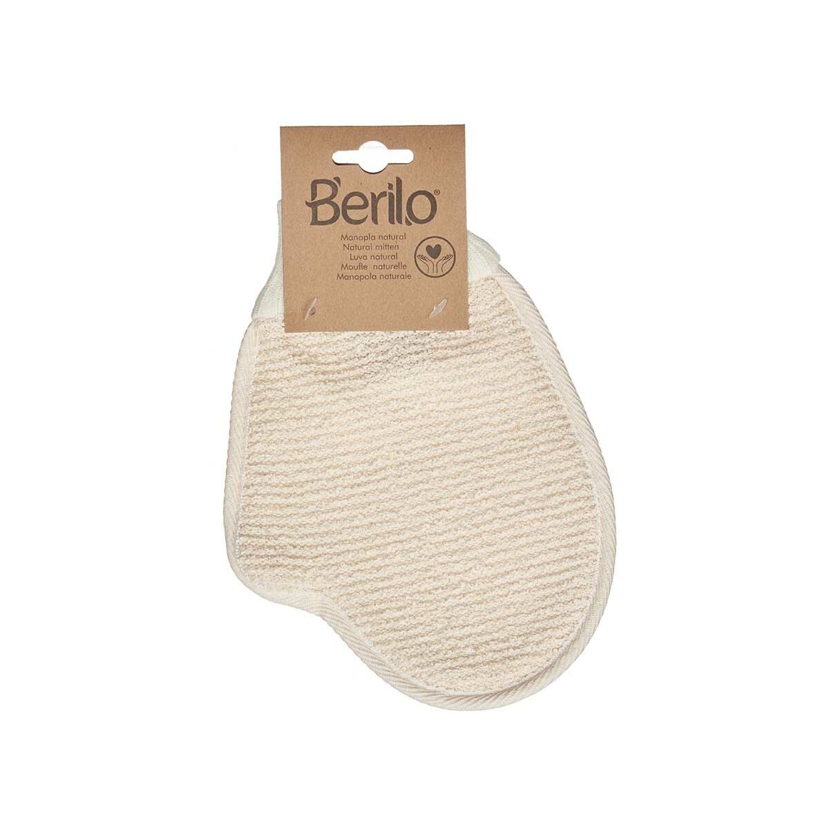 Exfoliating Mitt Berilo White Beige (12 Units) product packaging
