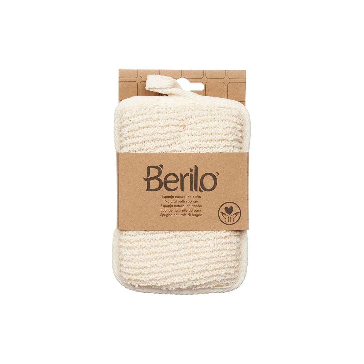 Body Sponge Berilo White Beige 11 x 16,5 x 2 cm (12 Units) product packaging