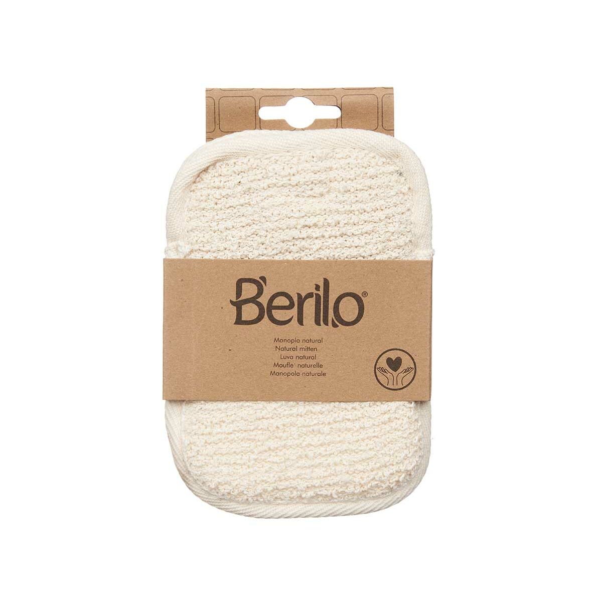 Exfoliating Mitt Berilo White Beige (12 Units) product packaging
