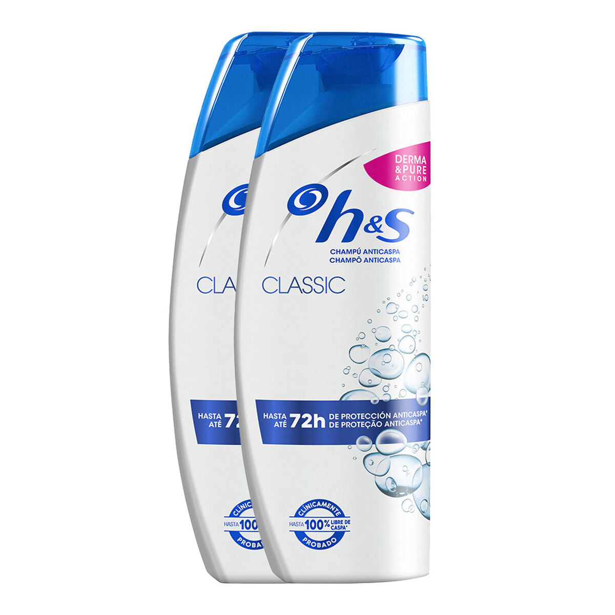 Shampoo H&S Classic Pack 2 Units (255 ml) shampoo bottle