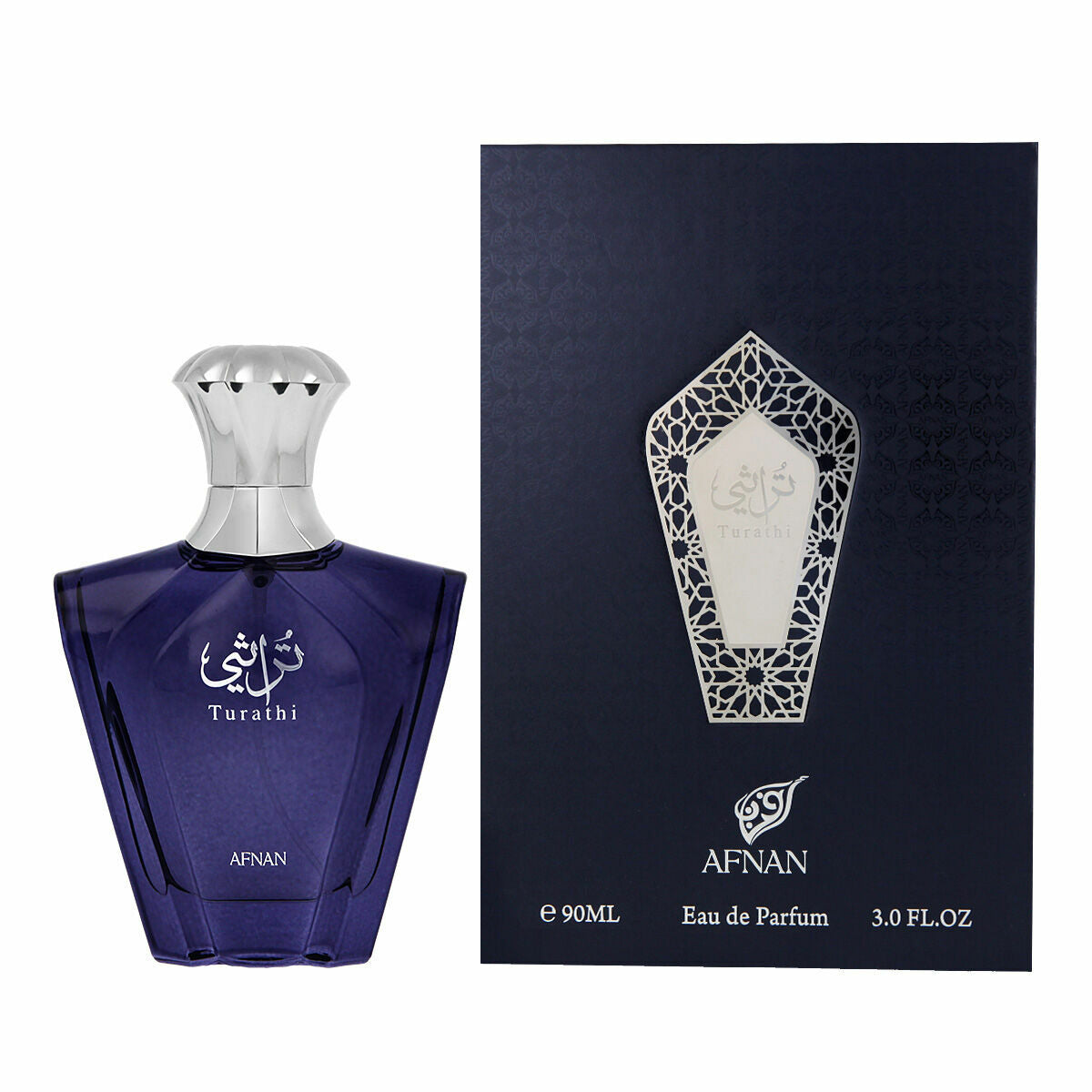 Men's Perfume Afnan Turathi Homme Blue 90 ml for Men product packaging