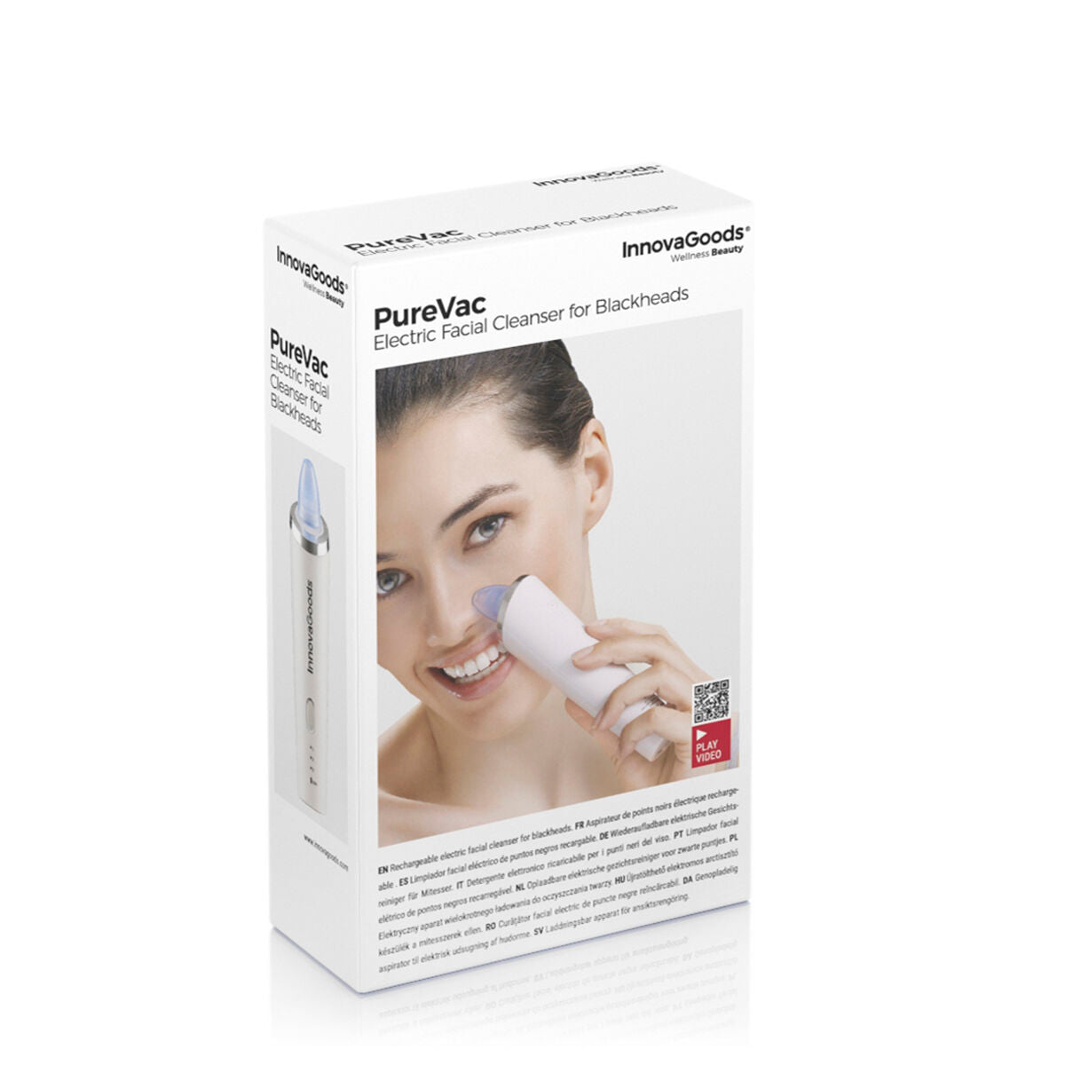Electric Blackhead Facial Cleanser PureVac InnovaGoods skincare packaging