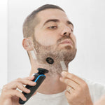 Hipster Barber Beard Template for Shaving InnovaGoods product packaging
