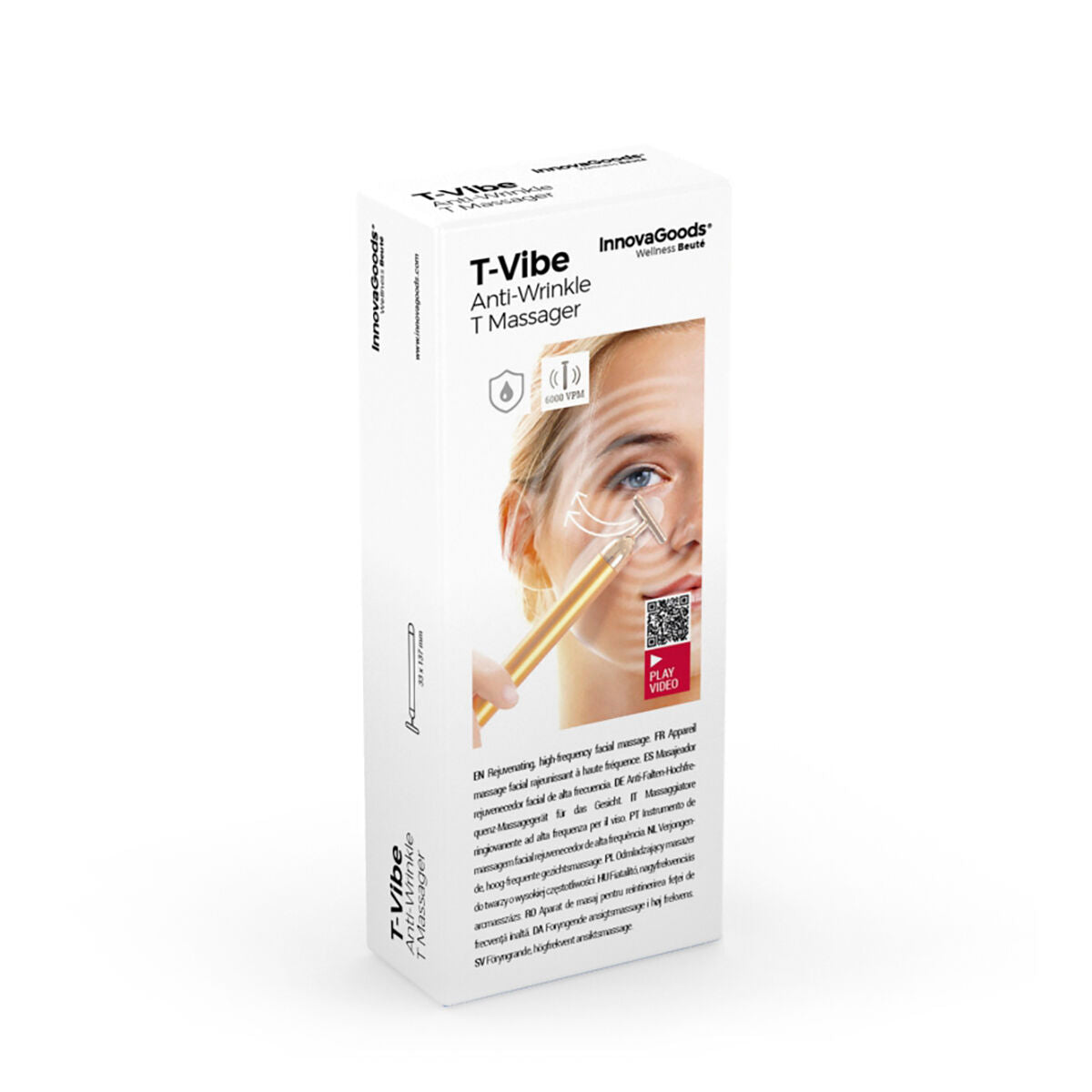 High Frequency Rejuvenating Facial Massager T-Vibe InnovaGoods product packaging