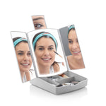 3-In-1 Folding LED Mirror with Make-up Organiser Panomir InnovaGoods product packaging