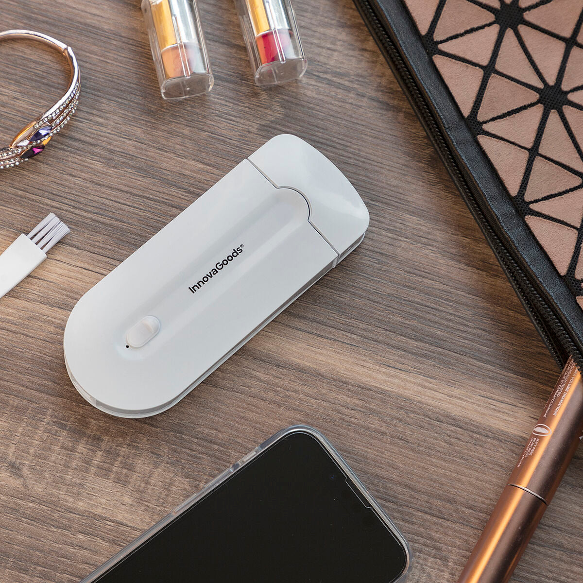 Rechargeable Mini Shaver with LED Light Epiluch InnovaGoods product packaging