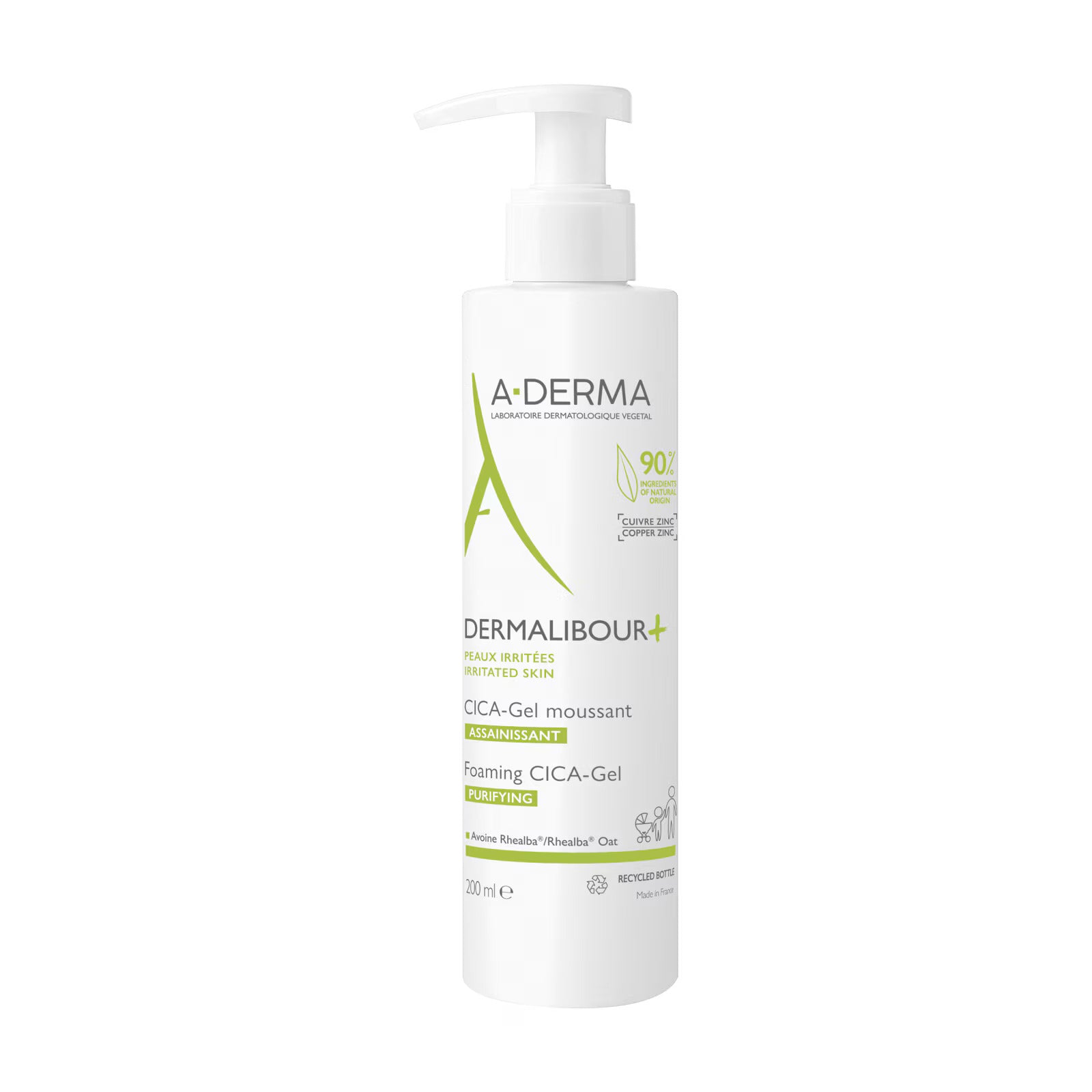 A-Derma, Dermalibour+Cica, Purifying, Cleansing Foam, 200 ml