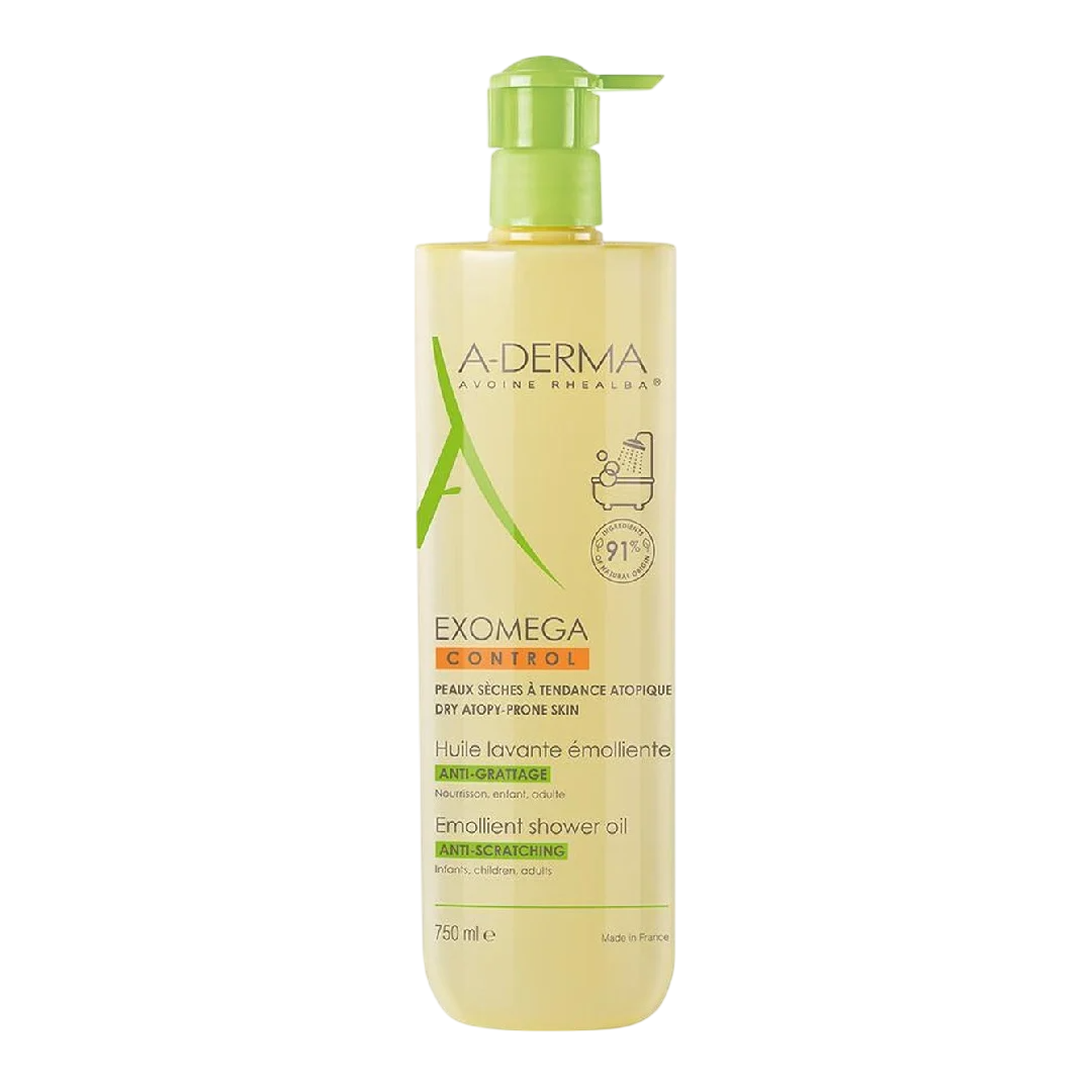 A-Derma, Exomega Control, Emollient, Shower Oil, For Very Dry To Atopic Sensitive Skin, 200 ml