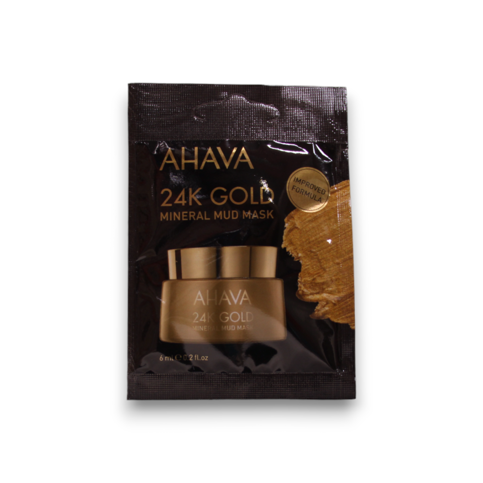 Ahava, Single Use 24K Gold Mineral, Hydrating, Mud Mask, For Face, 6 ml