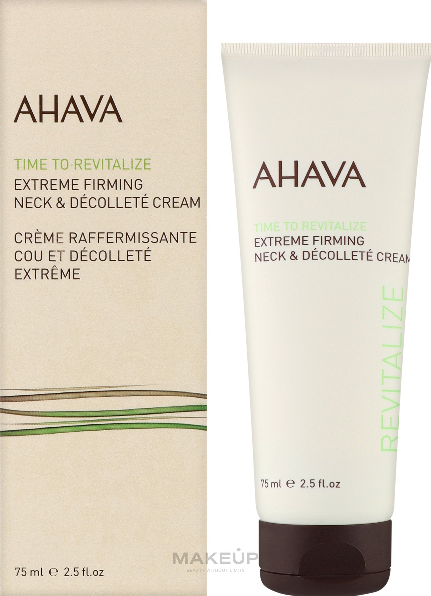 Ahava, Time To Revitalize Extreme, Firming, Cream, Neck & Décolleté, 75 ml