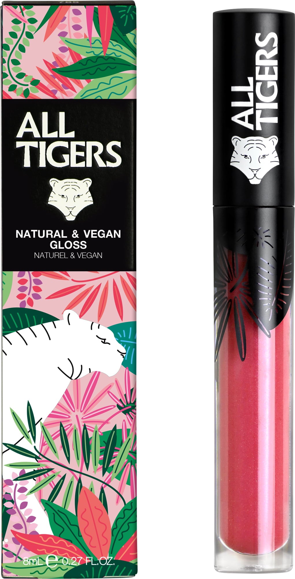All Tigers, Natural & Vegan, Natural, Shining, Lip Gloss, 601, Silence The Critics, 8 ml
